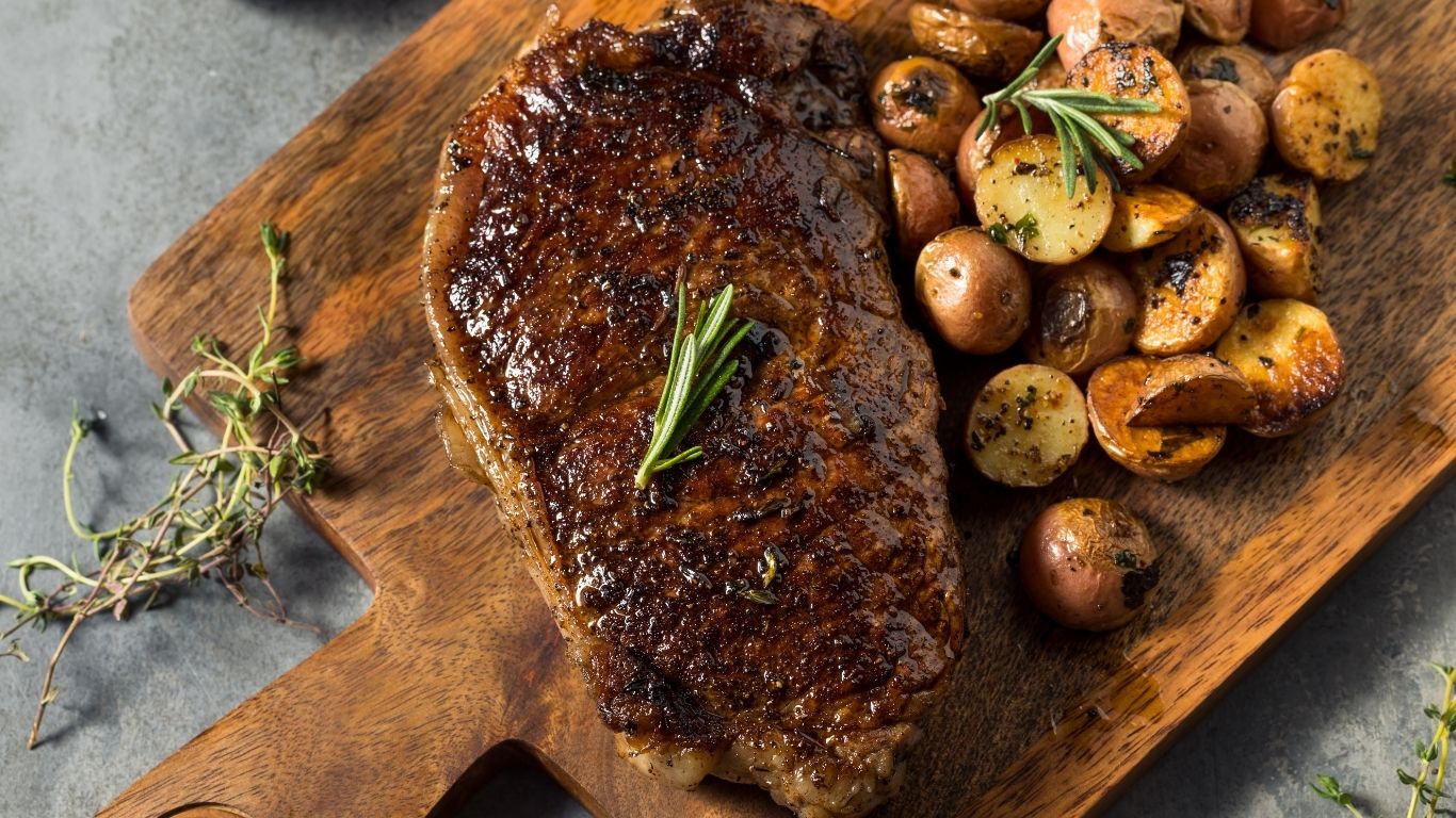 New York Strip with Bourbon Glaze: A Ranch-Style Holiday Treat