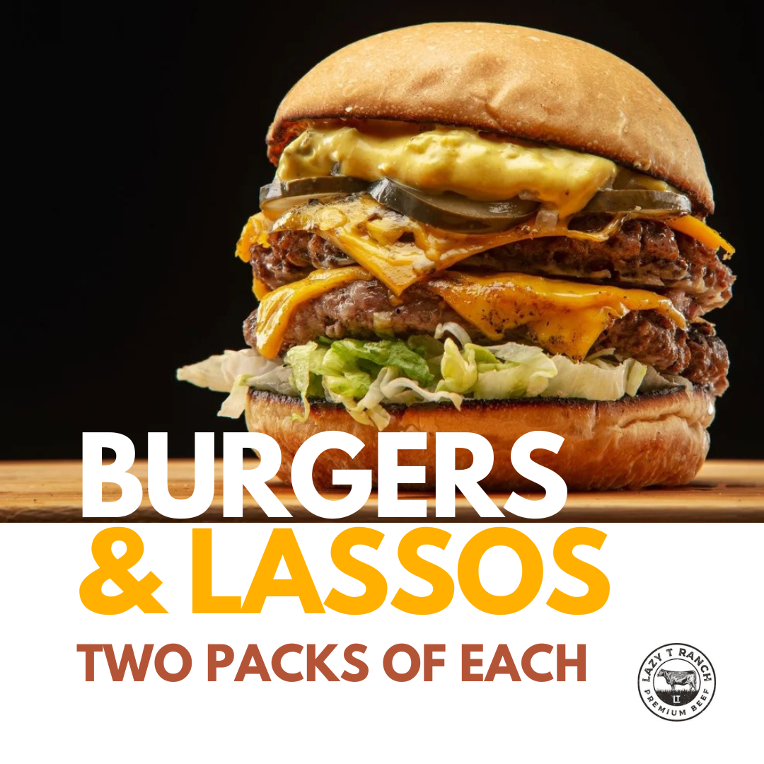 Burger Patties (2-Pack), Lassos (2 Bags)